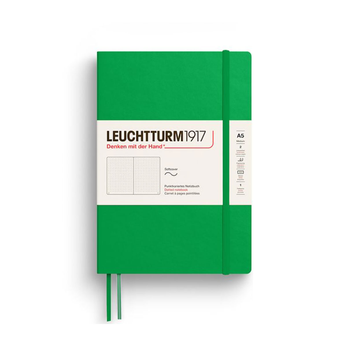 Piezimju-gramata-Spring-Leaf,-punktotas,-A5,-Softcover,-Leuchtturm1917