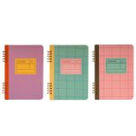 Piezimju-gramatas-Set-of-3,-A5-,-liniju,-Kikkerland