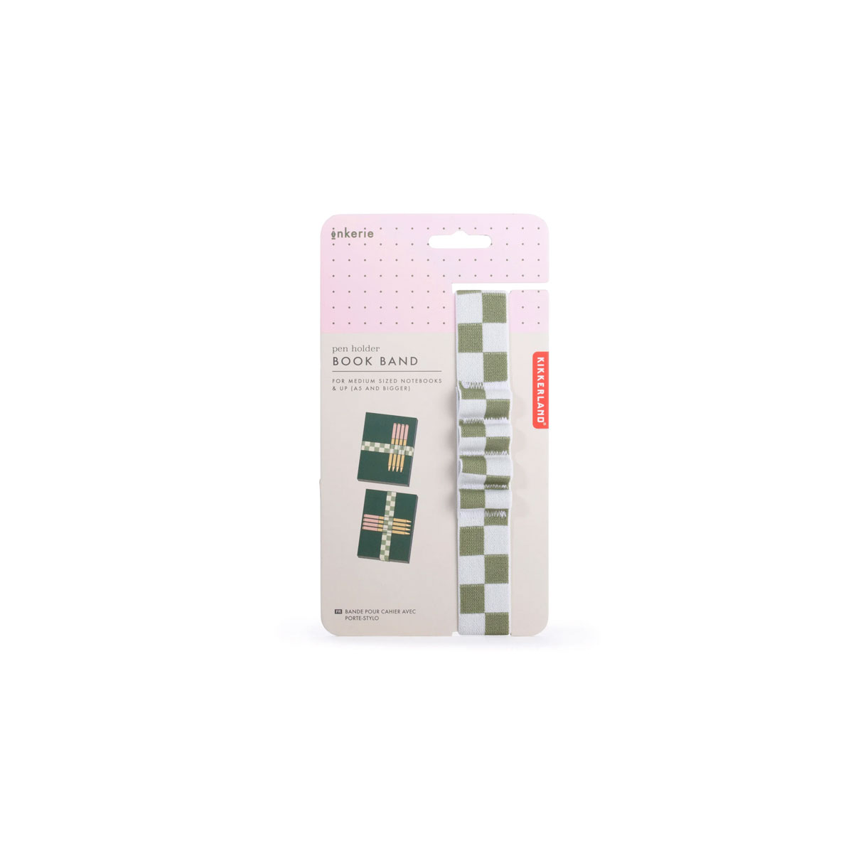Pildspalvas-cilpa-Inkerie-Green,-Book-Band,-Kikkerland