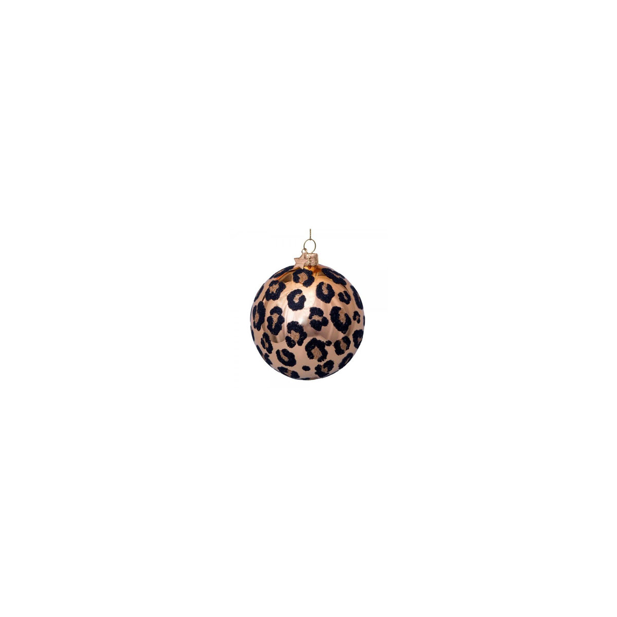 Stikla-dekors-Bauble,-Leopard-print,-8-cm