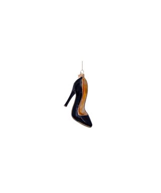 Stikla dekors High Heel Shoe, Black, 10 cm