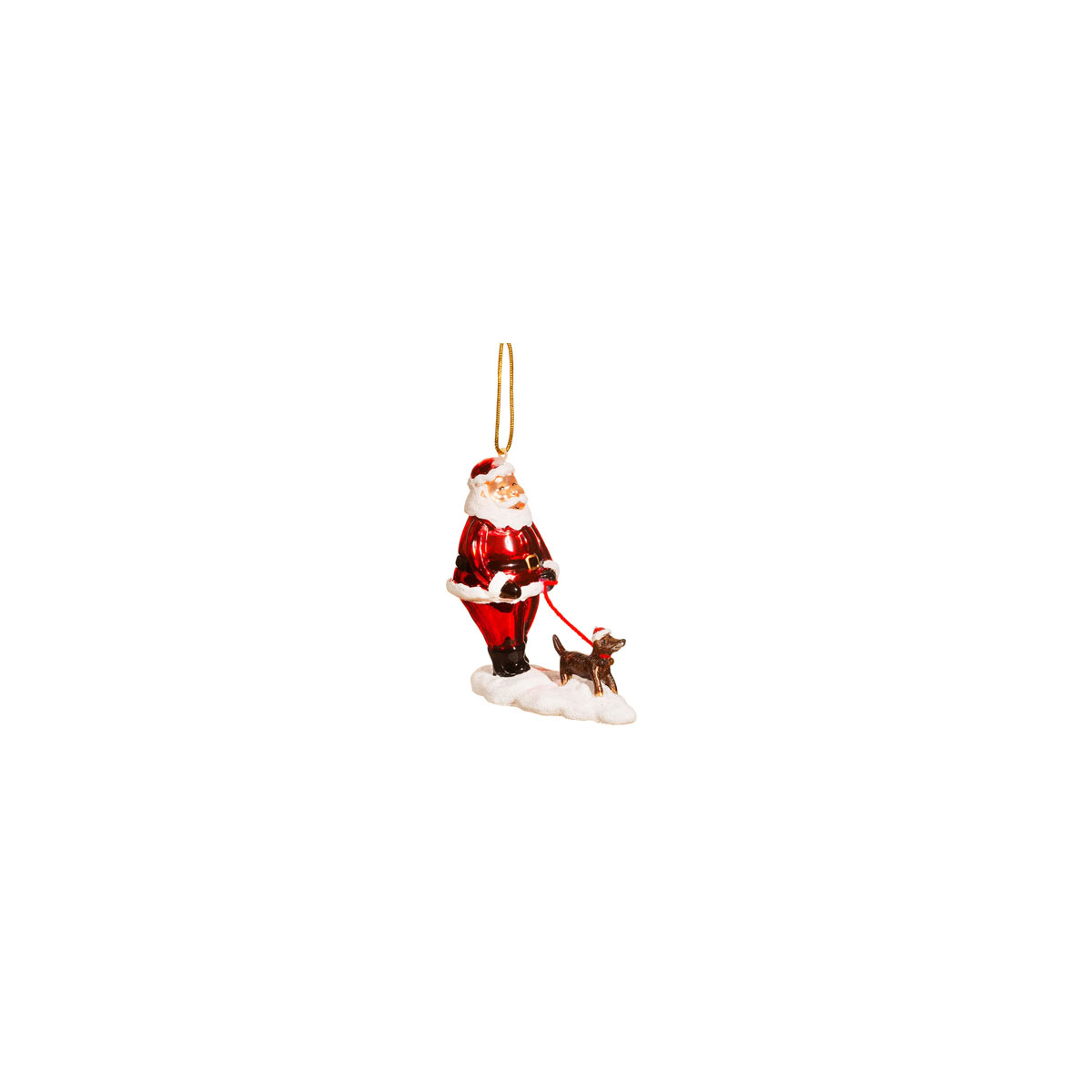 Stikla-dekors-Santa-Walking-a-Dog