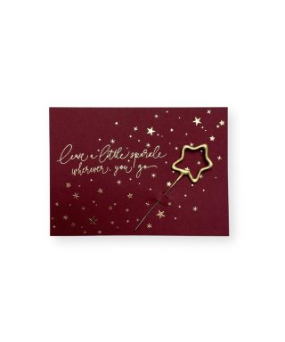 Manilla Kartīte Leave a little sparkle wherever you go, ar brīnumsvecīti