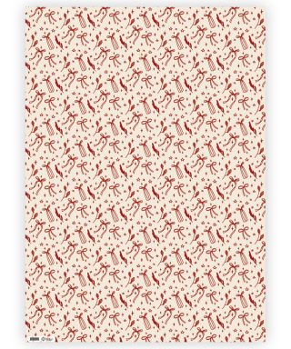 Dāvanu iesaiņojamais papīrs Bows, Whimsy Noel, Manilla
