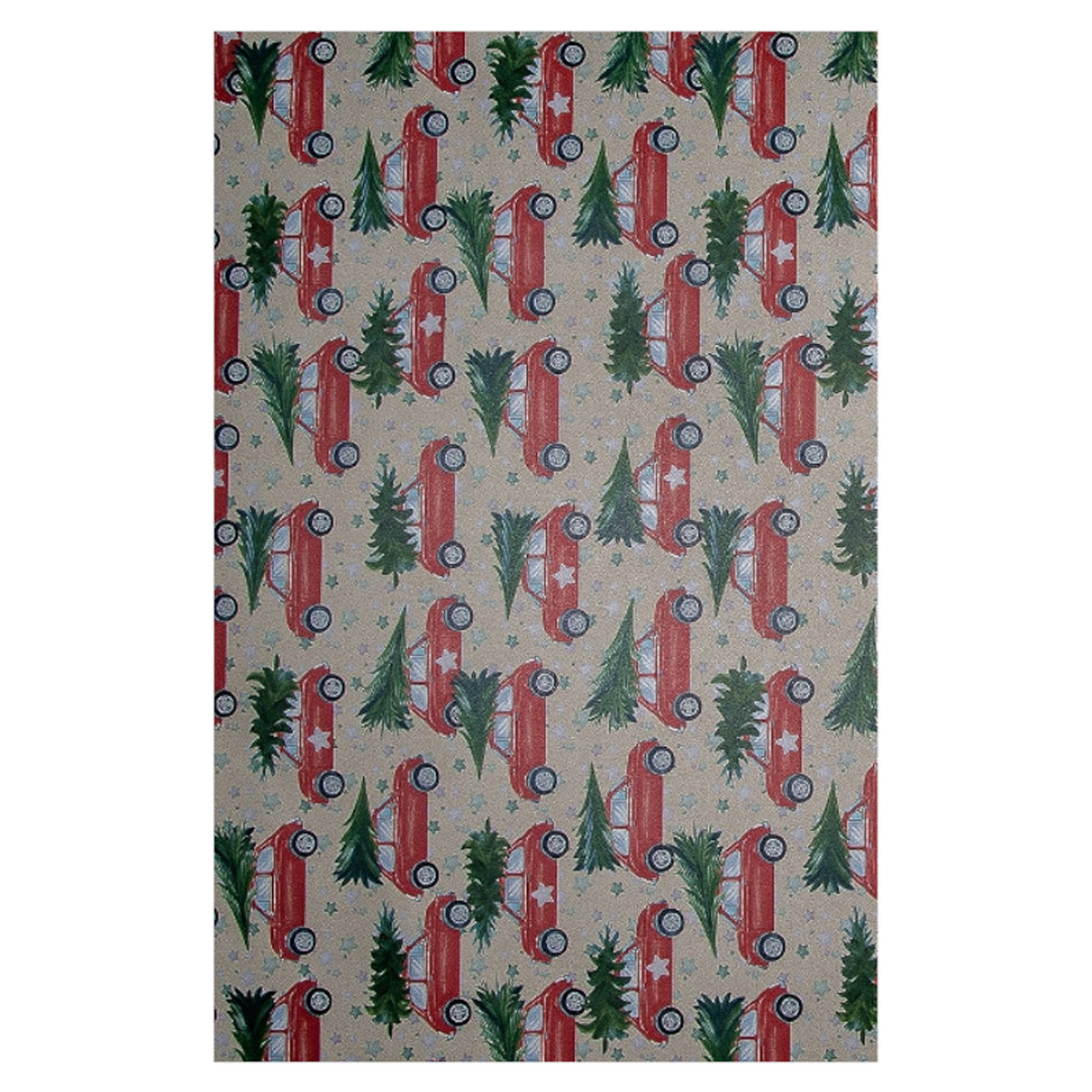 Davanu-iesainojamais-papirs-Christmas-cars,-loksne