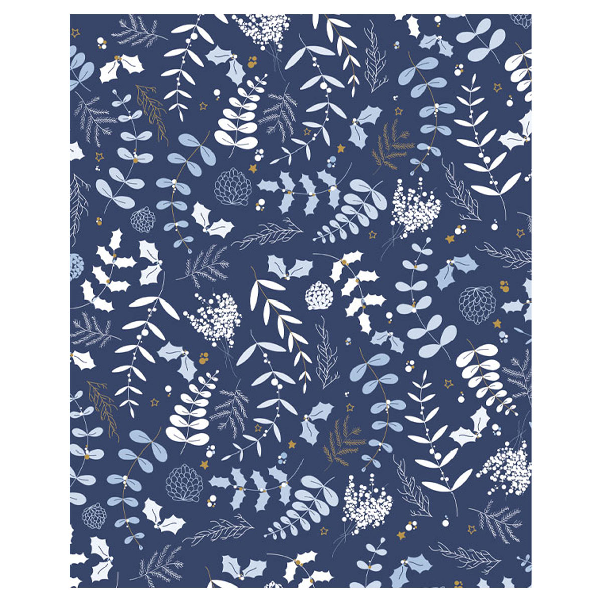 Davanu-iesainojamais-papirs-Foglie-blu-oro,-loksne