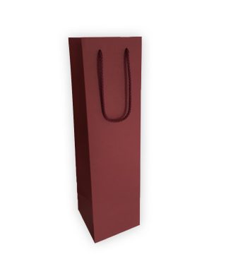 Dāvanu maisiņš Bottle, Bordeaux, 40 cm x 11 cm x 11 cm