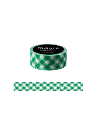 Dekoratīva līmlenta Maste, Green Checked, 7 m