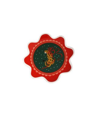 Keramikas šķīvis Leopard and Bow, Serving Plate, The Luck
