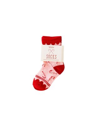 Kokvilnas zeķes, 2-3 gadi, Candy Canes, My Mind's Eye