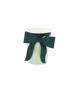 Papīra krūzītes Mint and Green Bow Paper Cups, My Mind's Eye