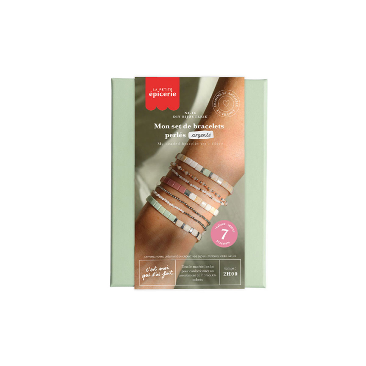 Perlisu-komplekts-Set-de-bracelets,-Argent