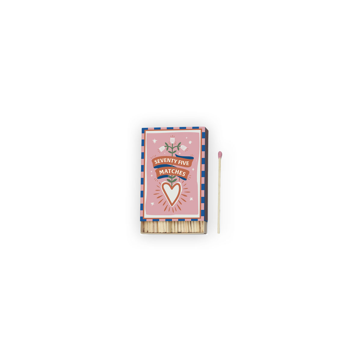 Serkocini-A-Dopo-Boxed-Matches,-Hearts,-Pink,-DesignWorks-Ink