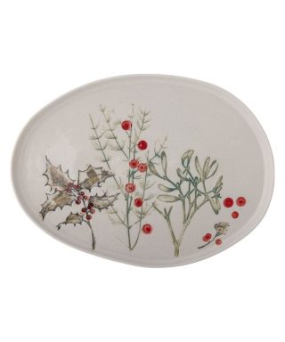 Servēšanas trauks Hollie Serving Plate, Green, Stoneware, Bloomingville