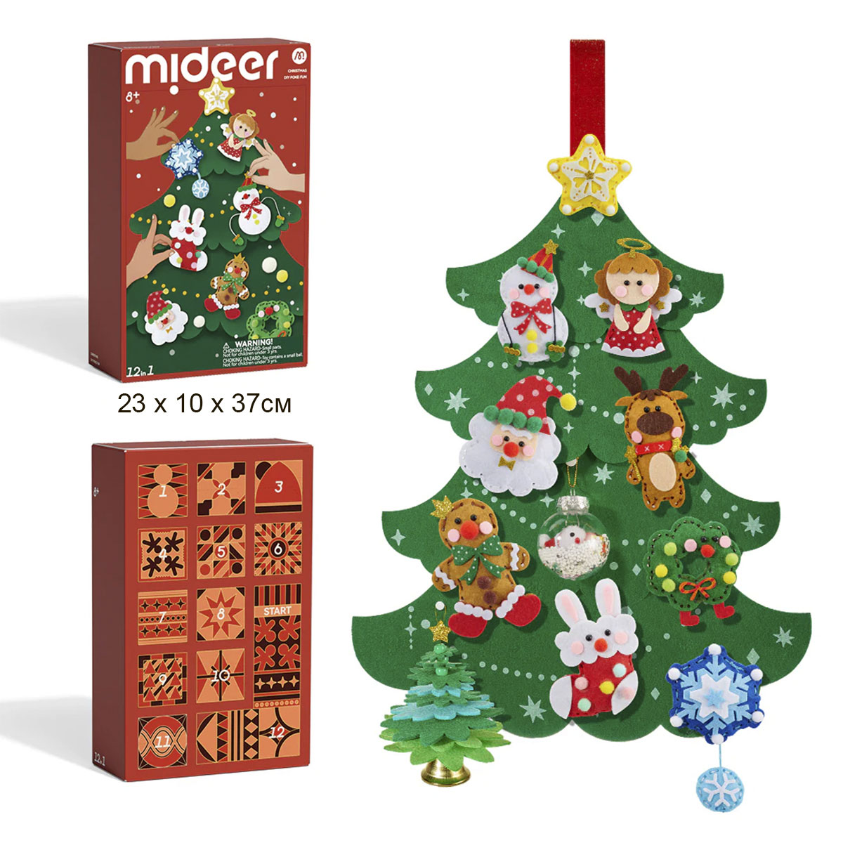 Ziemassvetku-radosais-komplekts-DIY,-Christmas-tree-and-decor,-Mideer