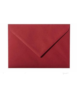 C5 izmēra aploksne Cherry red, Bordeaux, ar trijstūra veida aizdari, 120 g
