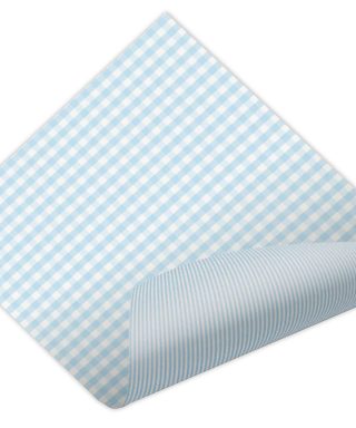 Dāvanu iesaiņojamais papīrs Blue gingham, loksne