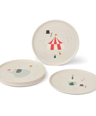 Šķīvju komplekts Remco plate, Circus / Sandy, Liewood