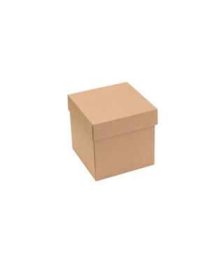 Kartona kaste Kvadrāts, krafta brūna, 13 cm x 13 cm x 13 cm