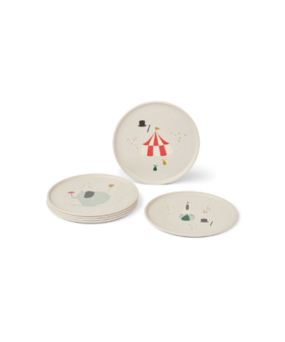 Šķīvju komplekts Remco plate, Circus / Sandy, Liewood