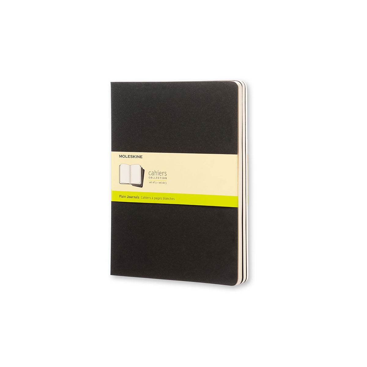 Burtnicu-komplekts-Moleskine-Cahier,-Black,-tuksas-lapas,-19-x-25-cm,-3-gab.