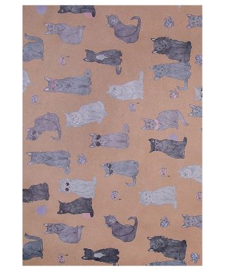 Dāvanu iesaiņojamais papīrs Cool cats, loksne