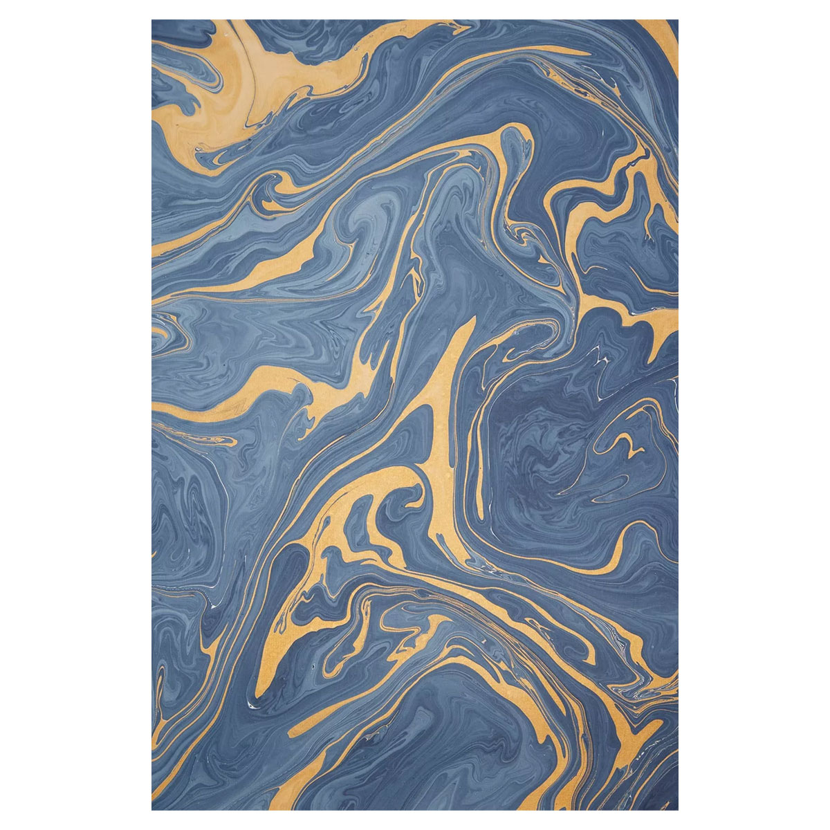Davanu-iesainojamais-papirs-Ink-Blue,-Hand-Marbled
