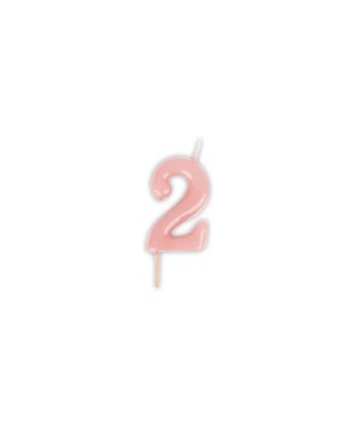 Dzimšanas dienas svece Nr. 2, pink