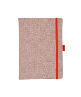 Piezīmju grāmata Croco Blush, Leather , A5, punktotas lapas