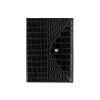 Piezimju-gramata-Croco-Noir,-Leather-,-A5,-tuksas-lapas