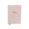 Piezimju-gramata-Gold-Dragonfly,-leather,-punktotas,-A5