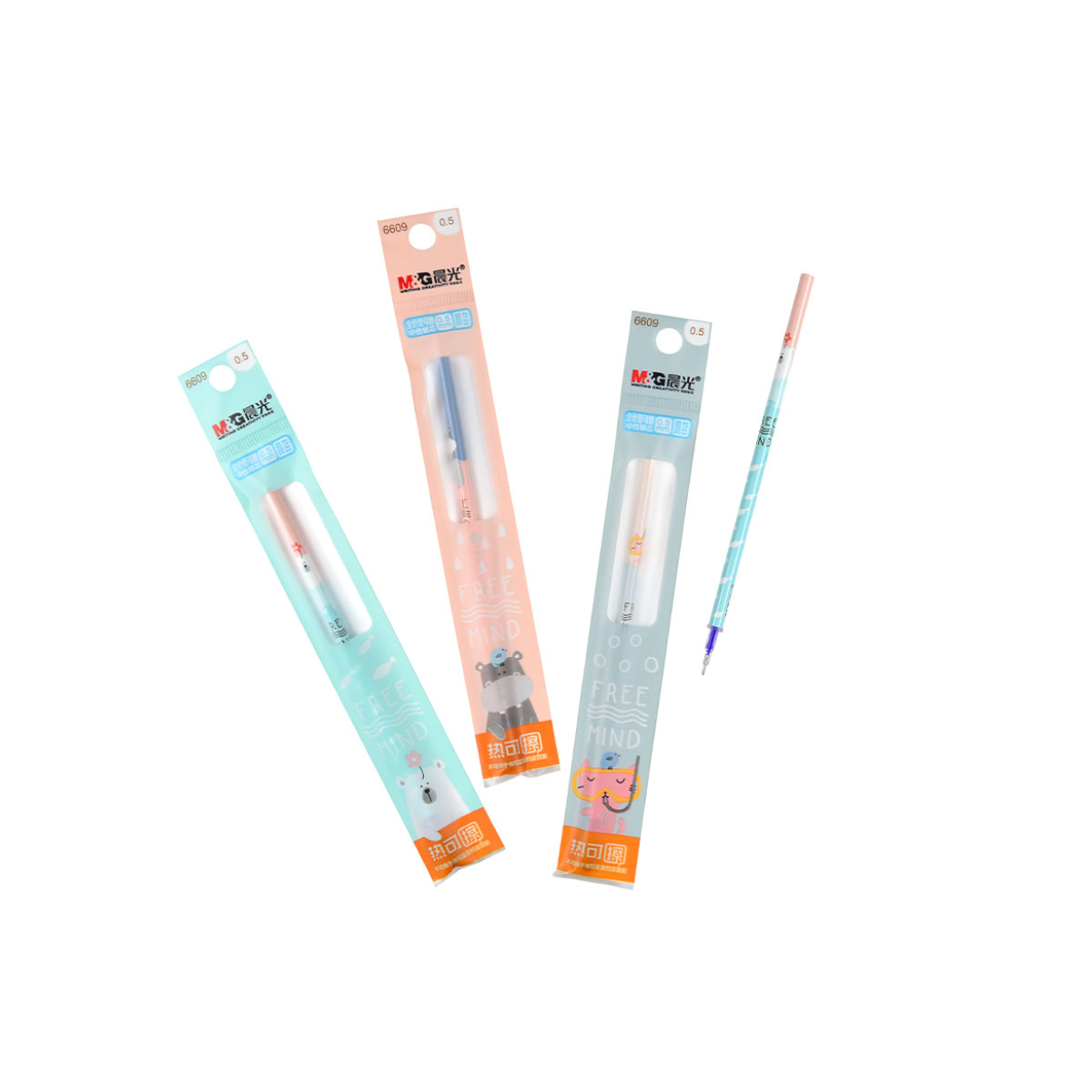 Rezerves-kodolins-Free-Mind,-0.5,-zila-tinte,-M&G-pildspalvām
