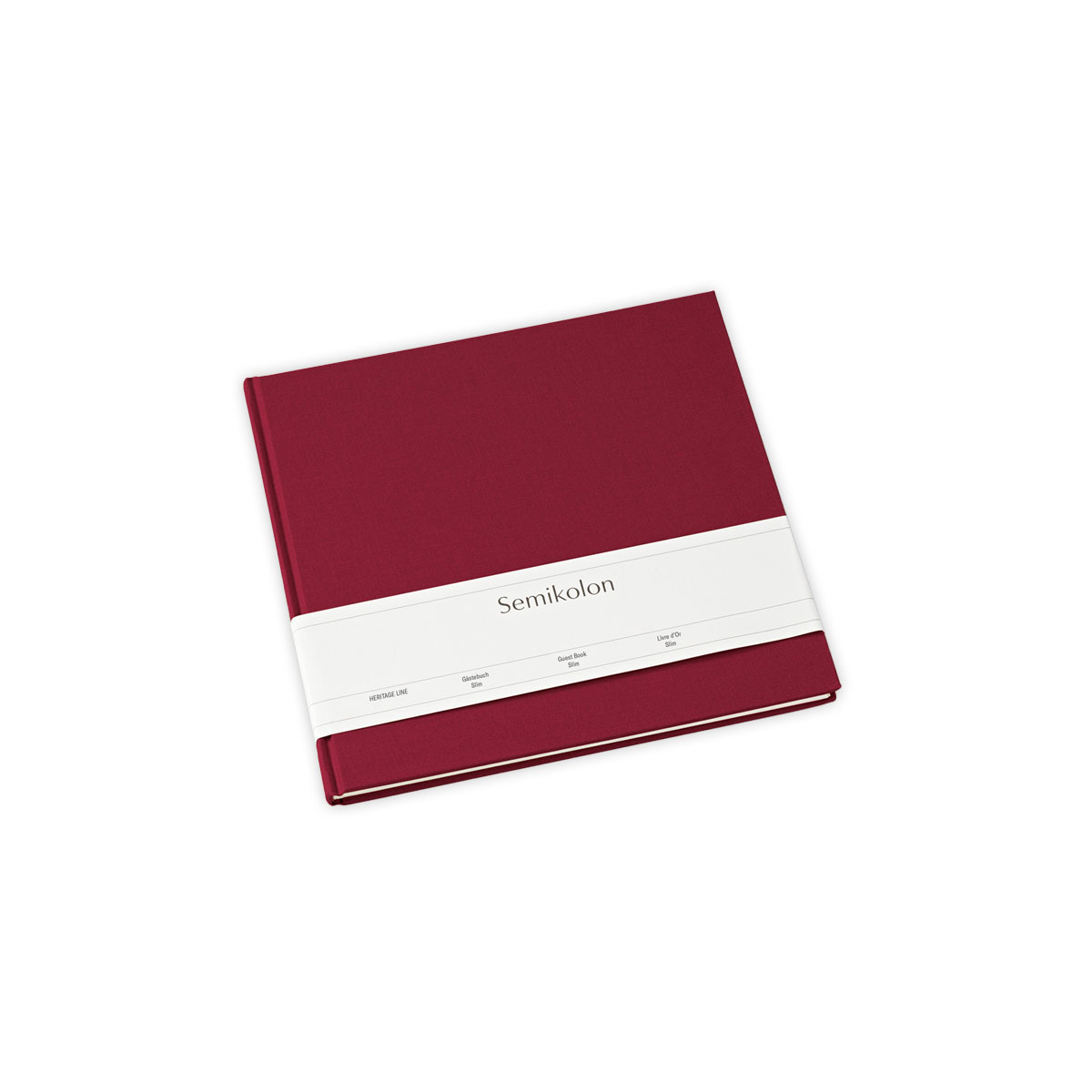 Viesu-gramata-Slim,-Burgundy,-Semikolon
