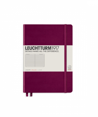 Notebook Medium A5, Port red, Ruled, Leuchtturm1917