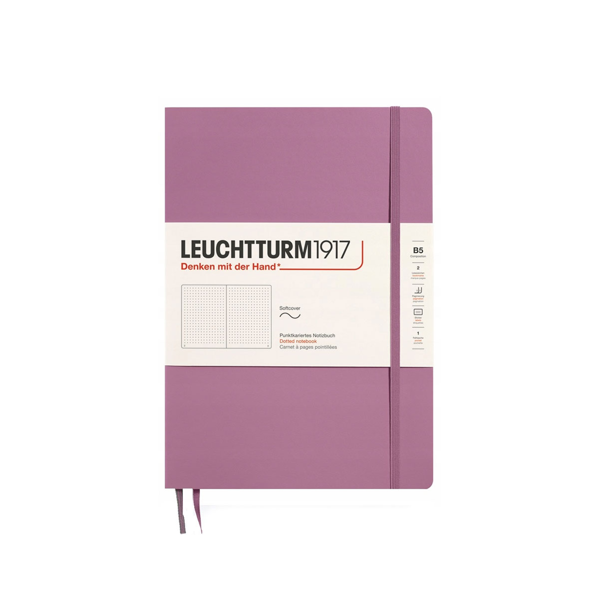 Piezimju-gramata-Dusty-Rose,-B5,-punktotas,-Softcover,-Leuchtturm1917