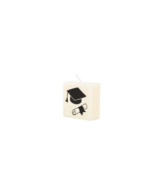Dzimšanas dienas svece Graduation cap, Square
