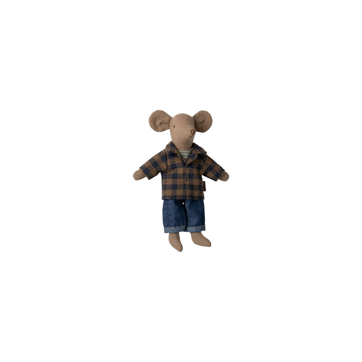 Miksta-rotallieta-Pelu-Tetis,-Dad-mouse,-Light-brown,-Maileg