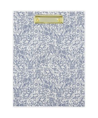 Paliktnis ar zelta krāsas klipsi, Blue Flowers, A4