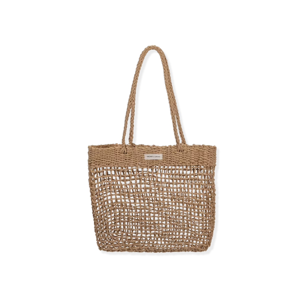 Soma Akeru Straw Bag, Monk&Anna