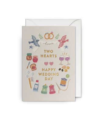 Kartīte Two Hearts, Happy Wedding Day