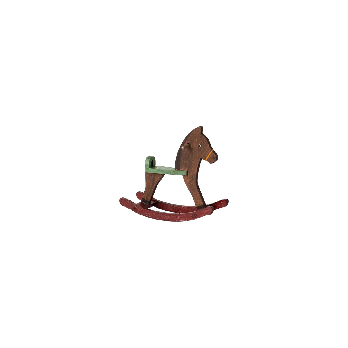 Rotalu-supulzirdzins-Rocking-horse,-Dark-brown,-Maileg
