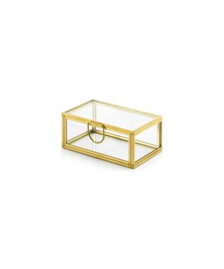 Stikla kaste Glass box, gold