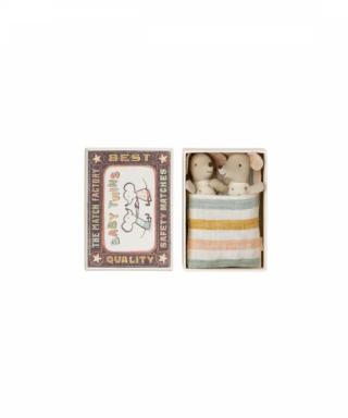 Mīkstā rotaļlieta Twins, Baby mice in matchbox, Maileg