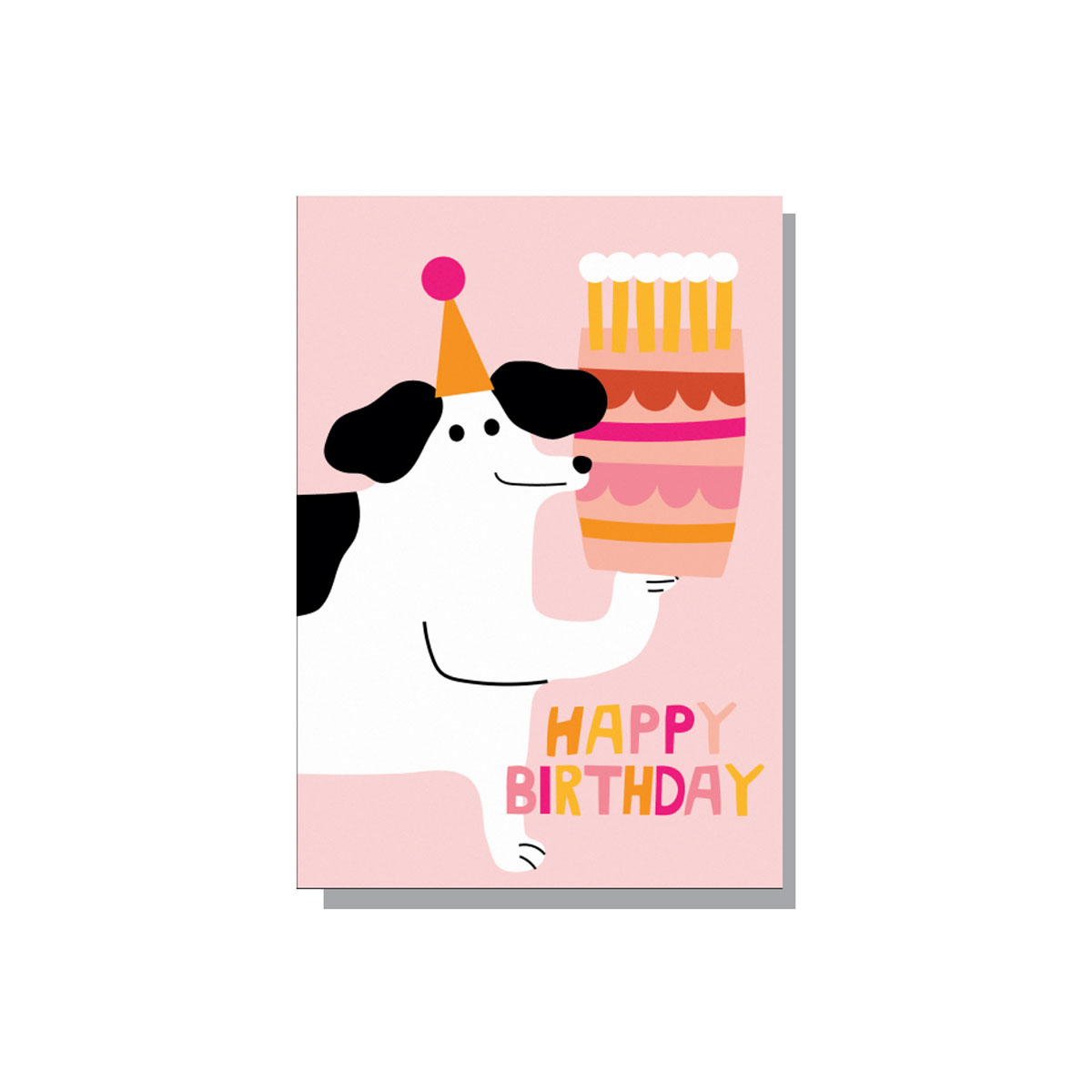 Kartite-Dog-with-a-cake,-Happy-Birthday,-Seek-Print