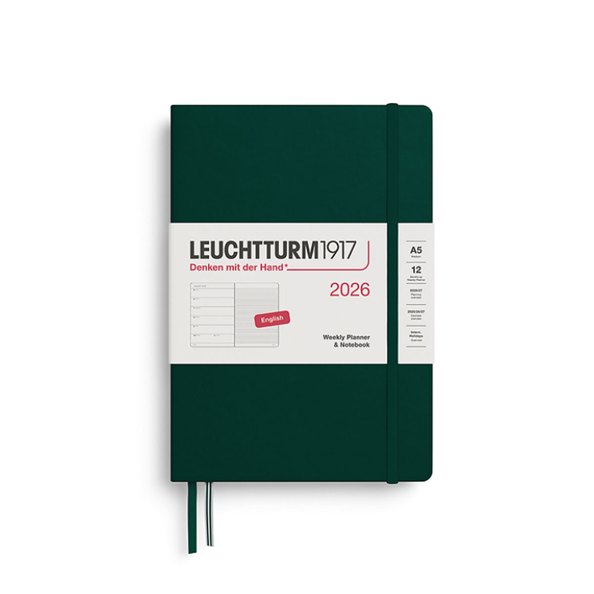 Planotajs-2026,-Forest-Green,-A5,-Weekly-&-Notebook,-Leuchtturm1917