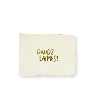 Kartīte Daudz laimes, Cotton paper