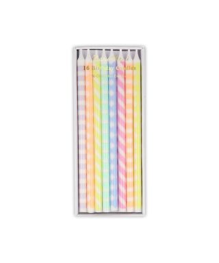 Sveču komplekts Pastel Patterned Candles, 16 gab., Meri Meri