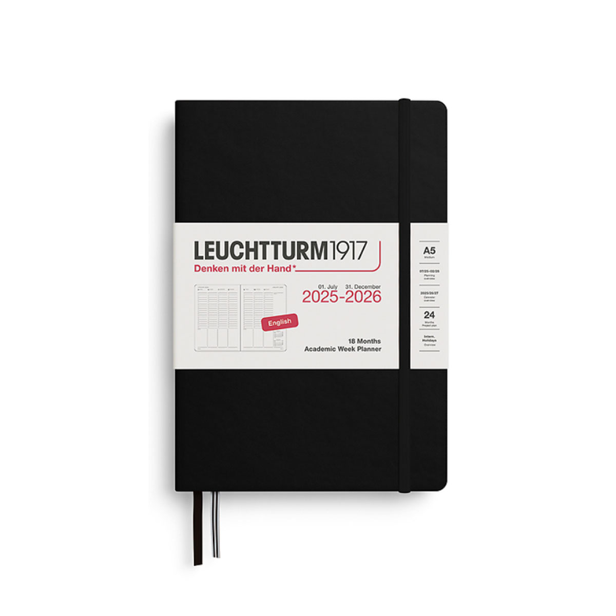 Akademiskais-planotajs-2025_2026,-Black,-A5,-Weekly,-Leuchtturm1917