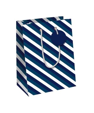 Dāvanu maisiņš Blue Lines, Medium bag, 21.5 cm x 10 cm x 25 cm