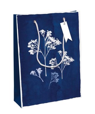 Dāvanu maisiņš Cyanotype, large bag, 26.5 cm x 14 cm x 33 cm
